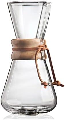 Chemex Pour-Over Glass Coffeemaker, 3-Cup