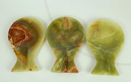 Luxury Handmade Multi Green Calcite Crystal Spoon Rest for Kitchen