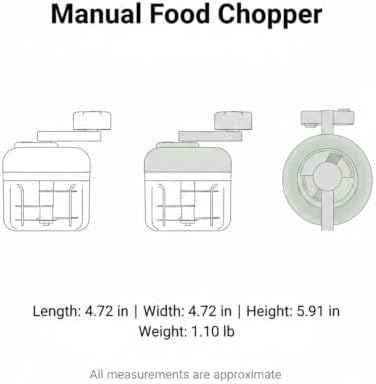 Manual Food Chopper, Pull String Mincer for Garlic Onions Ginger, 8.5