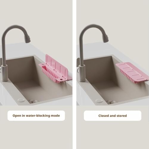 Sink SplashGuard with Suction Cups,13.9" Kitchen Foldable