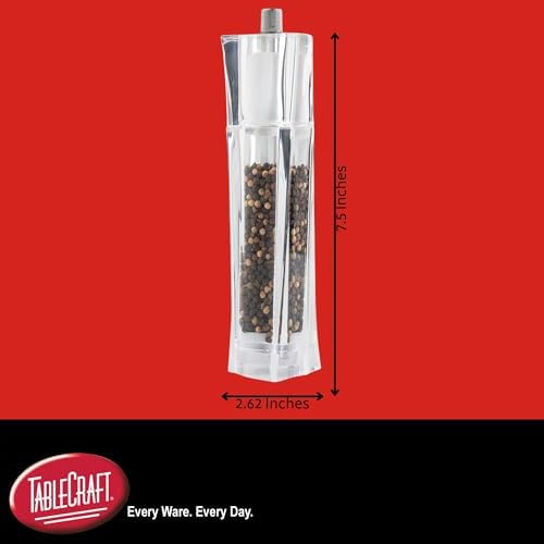 TableCraft Acrylic Salt and Pepper Mill Combo, 30ml/75ml