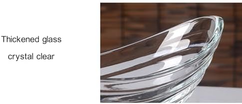 Oval Glass Salad Bowl, Glass Mixing Bowl, Suitable for Pasta, Fruits