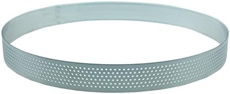 Keewah Round Perforated Tart Ring, 9", Stainless Steel