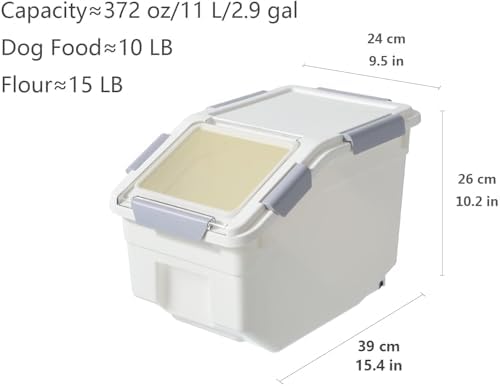 LISM 2 Pack Dog Food Storage Container with Scoop,Large Airtight Pet