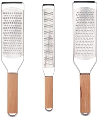 SHIKORI Stainless Steel Cheese Graters, 3-Pcs