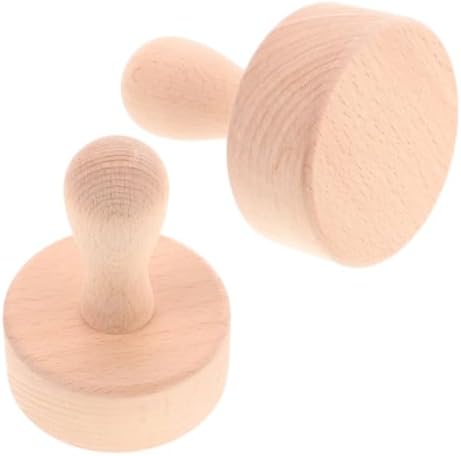 2pcs round Tart Pans with Removable Bottom, Wood Beige