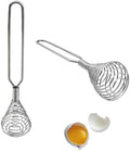 French Whisk 2 Pack Stainless Steel Spring Coil Egg Beater Hand Mixer