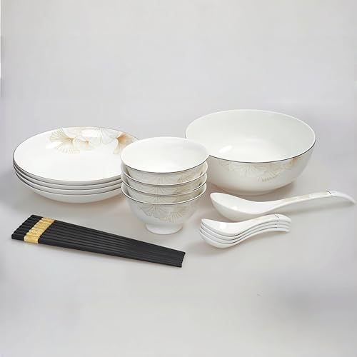 Elegant 18-leaf ginkgo plate, 8.5 and 10-inch compostable plates