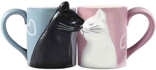 Couple Gifts Cute Kissing Cat Mug Matching Couples Stuff Ceramic