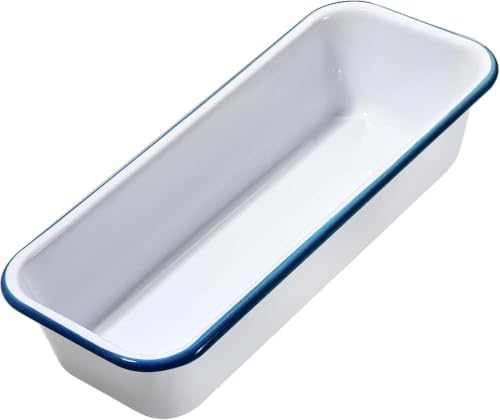 Webake Large Enamel Bread Pan with Lid, Long Banana Bread Loaf Pan for