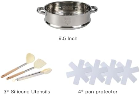 Anymark 16PCS Pots and Pans Set Non Stick Cookware (white, 16pieces)