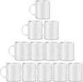 RAINBOWTIE Sublimation Mugs Blank, 12PCS White Coated Ceramic Coffee