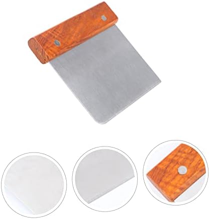 Dough Cutter Stainless Steel with Wood Handle for Home Baking