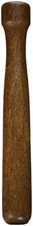 Winco 8" Brown Wood Muddler