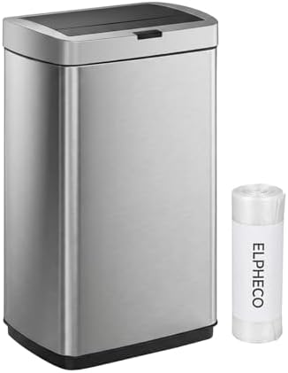 ELPHECO 50 Litre Automatic Kitchen Trash Can with Lid