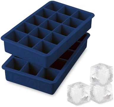 Tovolo Silicone Ice Cube Tray Deep Indigo Pack of 2 BPA Free Ice Tray