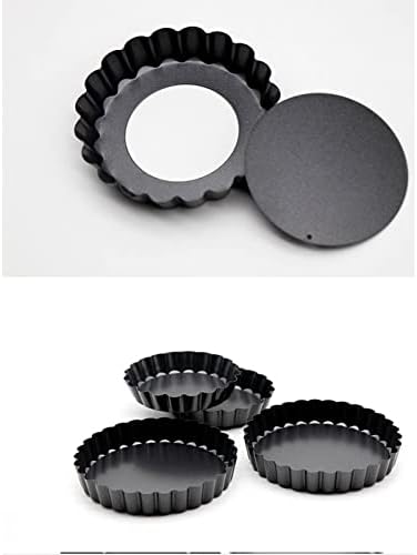 Rengue Mini Cake with Removable Bottom, 3 Inch Carbon Steel Pans