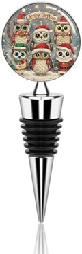 Christmas Owl Wine Stopper Vacuum Alloy Wine Bottle Stopper Reusable
