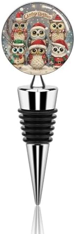 Christmas Owl Wine Stopper Vacuum Alloy Wine Bottle Stopper Reusable