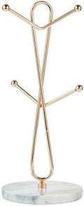 JEmarble Mug Holders with Copper Plated Standing - White Countertop