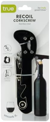True Recoil Waiters Corkscrew Wine Opener, Durable Stainless Steel