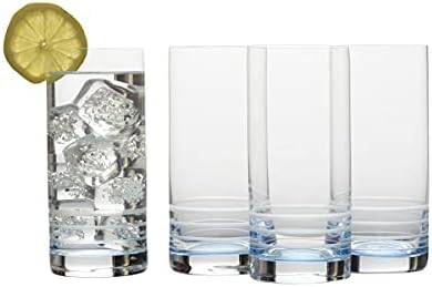Mikasa Cal Ombre Highball Tumbler Cups, Set of 4, 17-Ounce, Blue