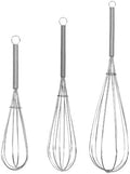 Digead Mini Wire Whisk, 3-Pack - 8, 10 & 12 Inch Small Whisk for
