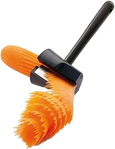 Carrot Curler and Peeler, Stainless Steel, Black