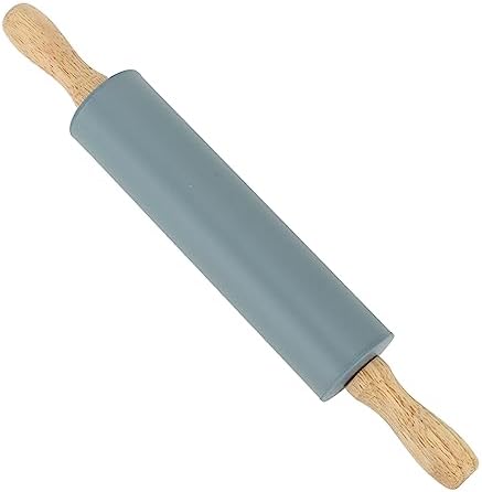 Silicone Rolling Pin Set for Baking, 11.8 Inch (Gray)