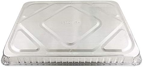 PACTOGO Half 1/2 Size Sheet Cake Aluminum Foil Pan w/Clear Low Dome
