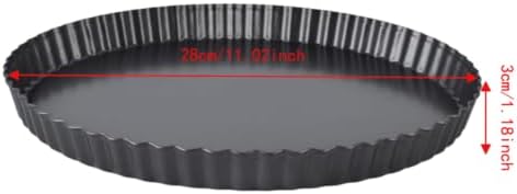 Fluted Tart Pan Set, Carbon Steel Nonstick Quiche Pans with Removable