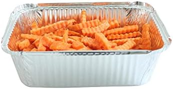 PARTY BARGAINS 5 Lb. Aluminum Foil Pans with Lids - 25 Count Set with