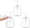 3 Pack 8 Oz Foaming Soap Dispenser BPA Free Refillable Plastic Pump