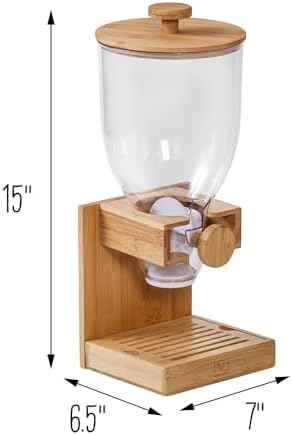 ZevrO Dry Food & Cereal Dispenser, 2.2 Cups, Brown, Single