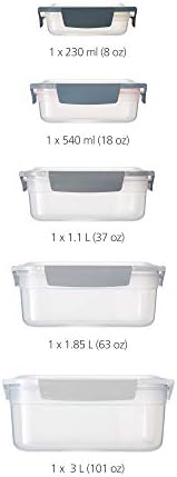 Joseph Joseph Nest Lock Plastic BPA Free Food Storage Container Set