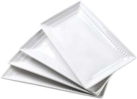 14 inch Ceramic Serving Platter - Rectangular Serving Trays Set of 4