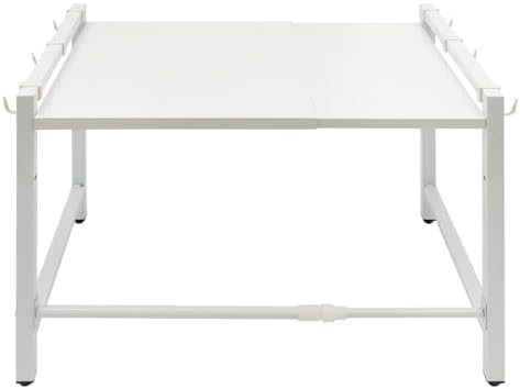 Extendable 2-Tier Microwave Oven Rack, White