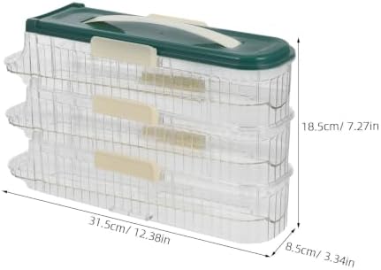 Green Auto Rolling Egg Fridge Organizer with Three Layer Dispenser