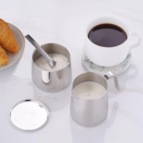 Easyworkz Stainless Steel Sugar bowl and Creamer Set, with Spoon and