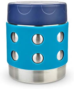LunchBots Thermal 8 oz Insulated Stainless Food Jar Aqua Dots