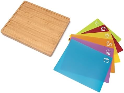 Lipper International 8889 Bamboo Wood Cutting Board with 6 Removable