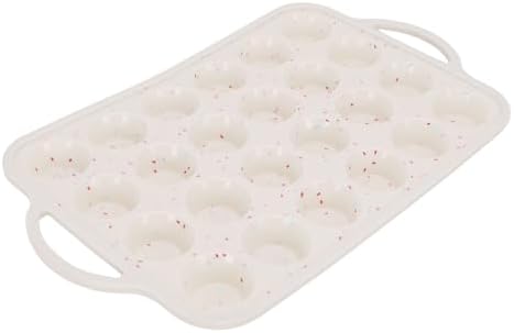 Focket Silicone Muffin Pan, 24 Cup Nonstick Silicone Cupcake Pan, Mini