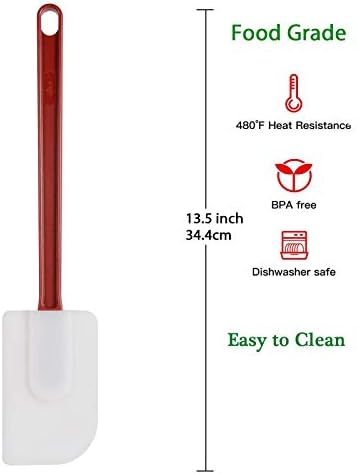 Silicone Rubber Spatula Set, 3-Piece, 14 Inch
