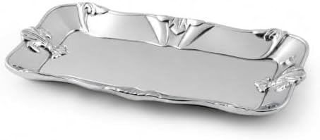 Arthur Court Fleur-De-Lis Bread Tray - Sand Casted Aluminum Serveware