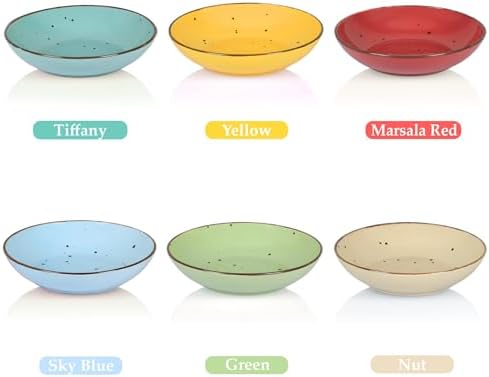 Esfour 7.95 Inch Porcelain Pasta Bowl, 23.6 Ounces Salad Bowls
