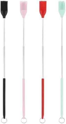 4pcs Silicone Pastry Brush Set, Barbecue Oil Basting Brush