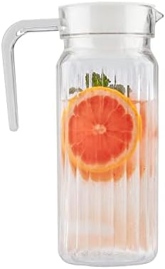 Acrylic Pitcher, 800ml/28oz Unbreakable Water Pitcher Transparent