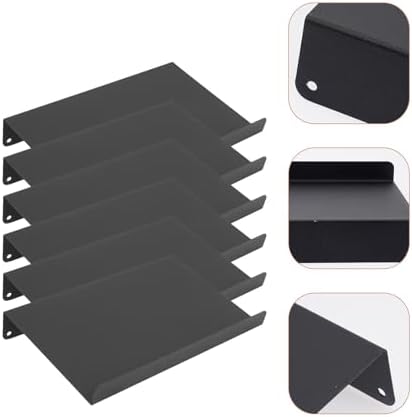 Vaguelly Black Aluminum Drawer Spice Organizer Rack Set for Jars