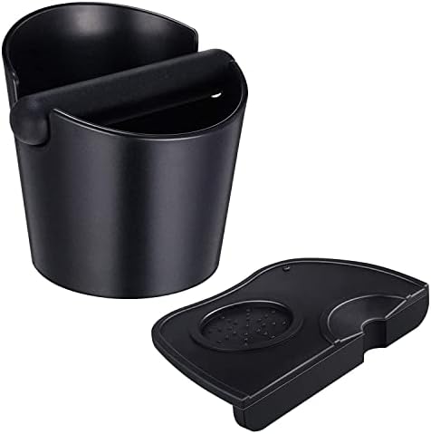 Coffee Knock Box,Set of 2 Pieces Espresso Knock Box Coffee Tamper Mat