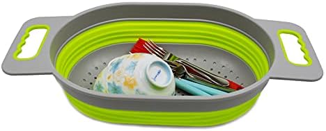 SAMMART 5L (1.3 gallon) Over The Sink Oval Colander